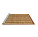 Sideview of Machine Washable Oriental Brown Modern Rug, wshabs2404brn