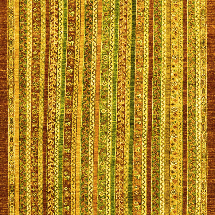 Machine Washable Oriental Yellow Modern Rug, wshabs2404yw