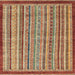 Square Abstract Brownish Green Oriental Rug, abs2404