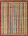 Abstract Brownish Green Oriental Rug, abs2404