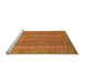 Sideview of Machine Washable Oriental Orange Modern Area Rugs, wshabs2405org