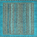 Square Oriental Light Blue Modern Rug, abs2405lblu