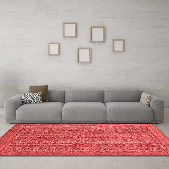 Modern Red Washable Rugs