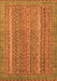 Machine Washable Oriental Orange Modern Area Rugs, wshabs2405org