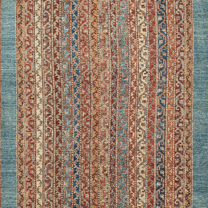 Machine Washable Abstract Green Rug, wshabs2405