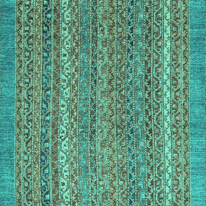 Machine Washable Oriental Turquoise Modern Area Rugs, wshabs2405turq