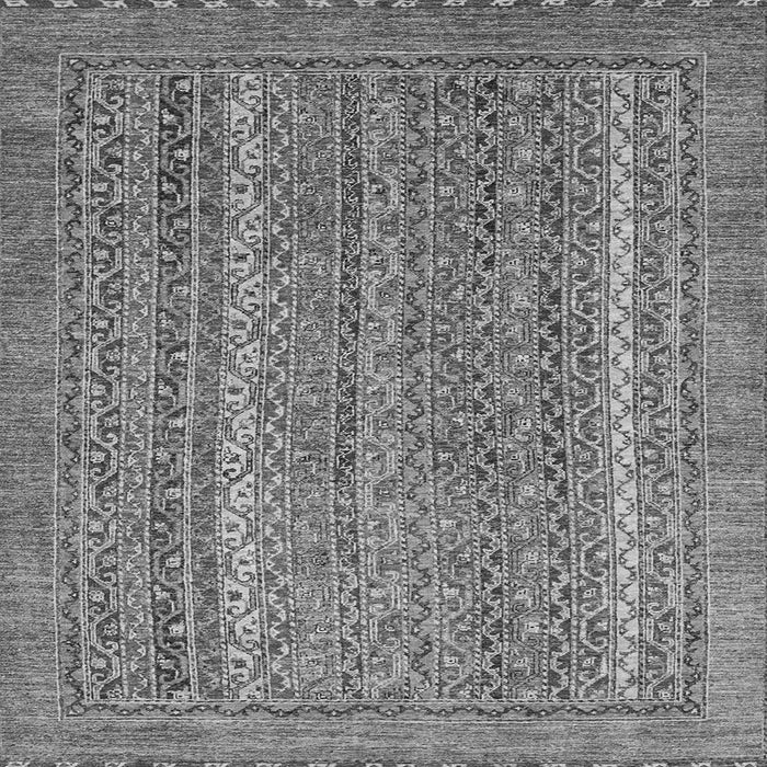 Square Machine Washable Oriental Gray Modern Rug, wshabs2405gry