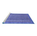 Sideview of Machine Washable Oriental Blue Modern Rug, wshabs2405blu