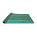 Sideview of Oriental Turquoise Modern Rug, abs2405turq