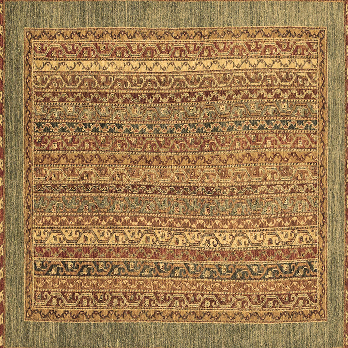 Square Machine Washable Oriental Brown Modern Rug, wshabs2405brn