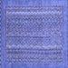 Square Oriental Blue Modern Rug, abs2405blu