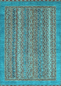 Oriental Light Blue Modern Rug, abs2405lblu