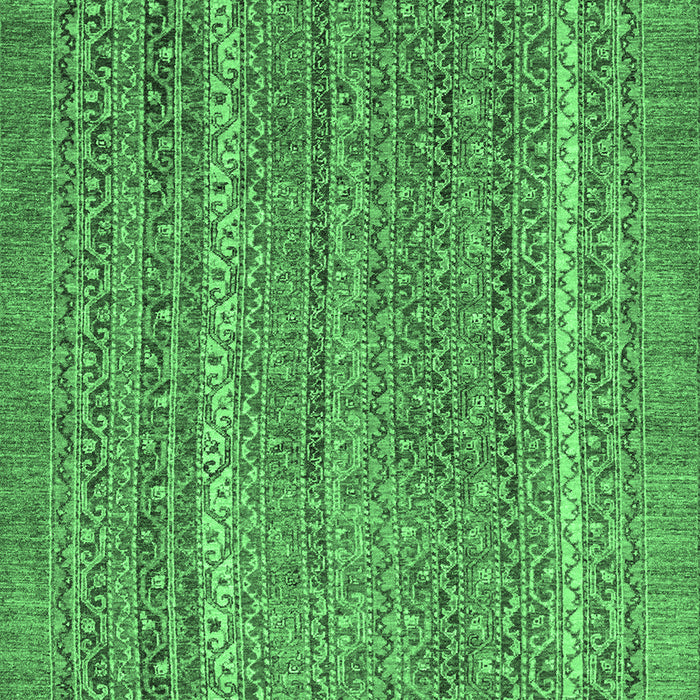 Machine Washable Oriental Emerald Green Modern Area Rugs, wshabs2405emgrn