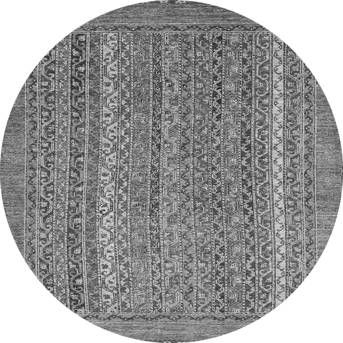 Round Oriental Gray Modern Rug, abs2405gry