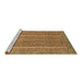 Sideview of Machine Washable Oriental Brown Modern Rug, wshabs2405brn