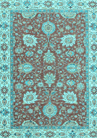 Oriental Light Blue Modern Rug, abs2406lblu