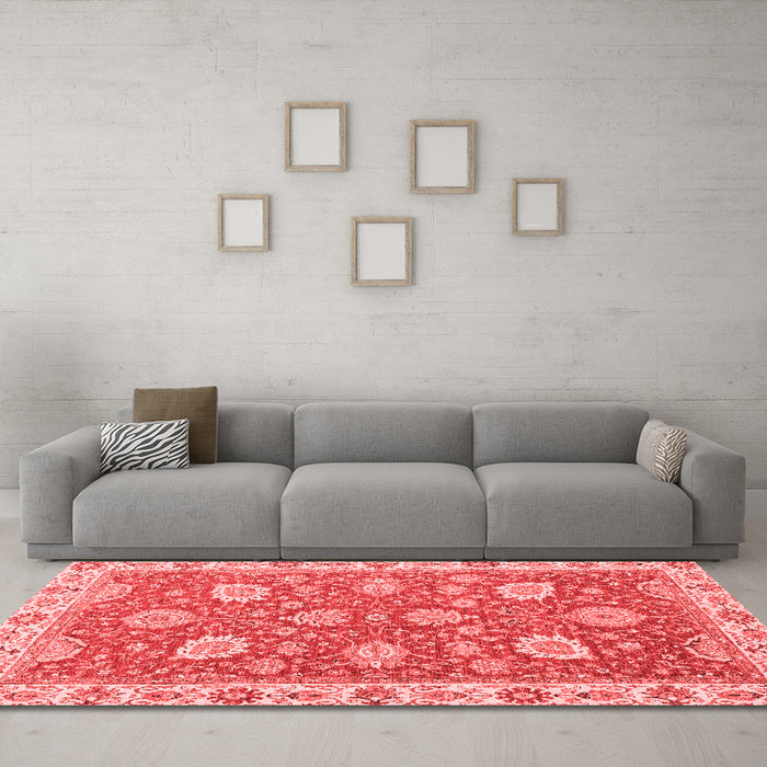 Modern Red Washable Rugs