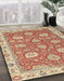 Abstract Red Oriental Rug in Family Room, abs2406