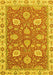 Machine Washable Oriental Yellow Modern Rug, wshabs2406yw