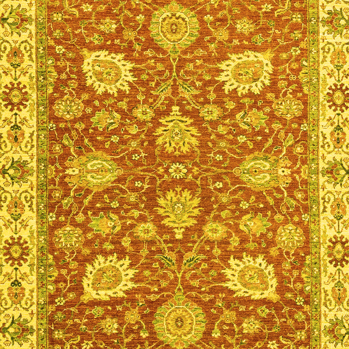 Machine Washable Oriental Yellow Modern Rug, wshabs2406yw
