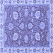 Square Oriental Blue Modern Rug, abs2406blu