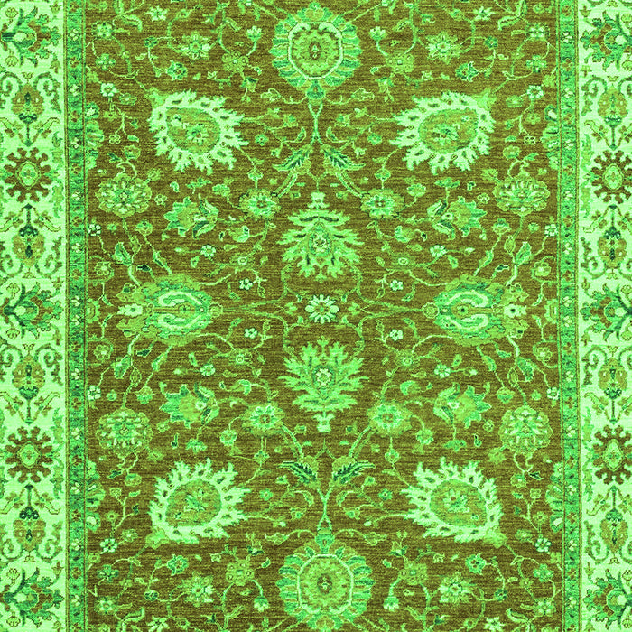 Machine Washable Oriental Green Modern Area Rugs, wshabs2406grn