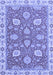 Machine Washable Oriental Blue Modern Rug, wshabs2406blu