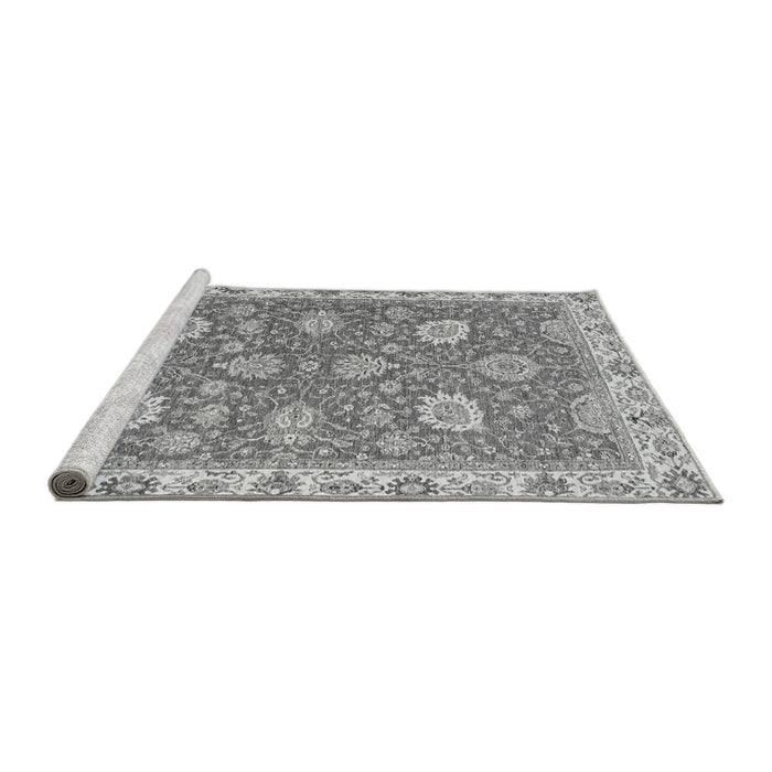 Sideview of Machine Washable Oriental Gray Modern Rug, wshabs2406gry