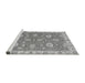 Sideview of Machine Washable Oriental Gray Modern Rug, wshabs2406gry