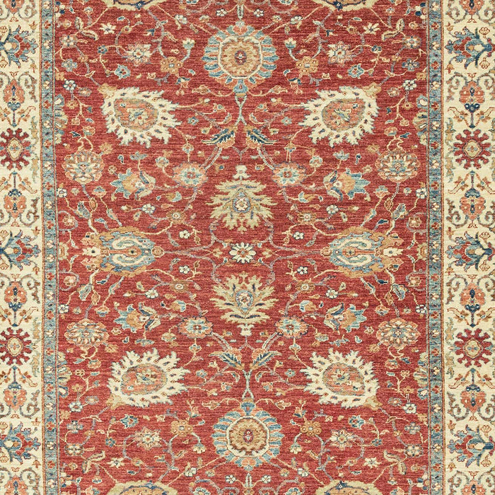 Machine Washable Abstract Red Rug, wshabs2406