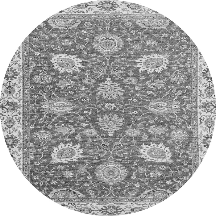 Round Oriental Gray Modern Rug, abs2406gry