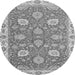 Round Oriental Gray Modern Rug, abs2406gry