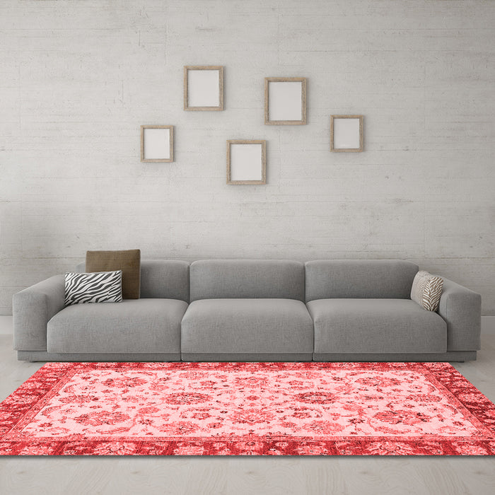 Modern Red Washable Rugs