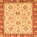 Square Oriental Orange Modern Rug, abs2407org