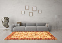 Machine Washable Oriental Orange Modern Rug, wshabs2407org