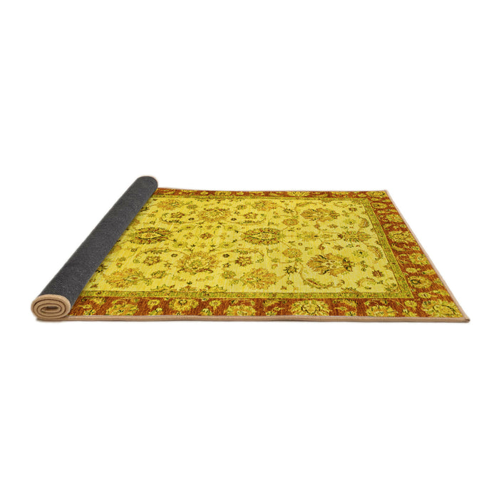 Sideview of Oriental Yellow Modern Rug, abs2407yw