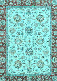 Oriental Light Blue Modern Rug, abs2407lblu