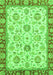 Machine Washable Oriental Green Modern Area Rugs, wshabs2407grn