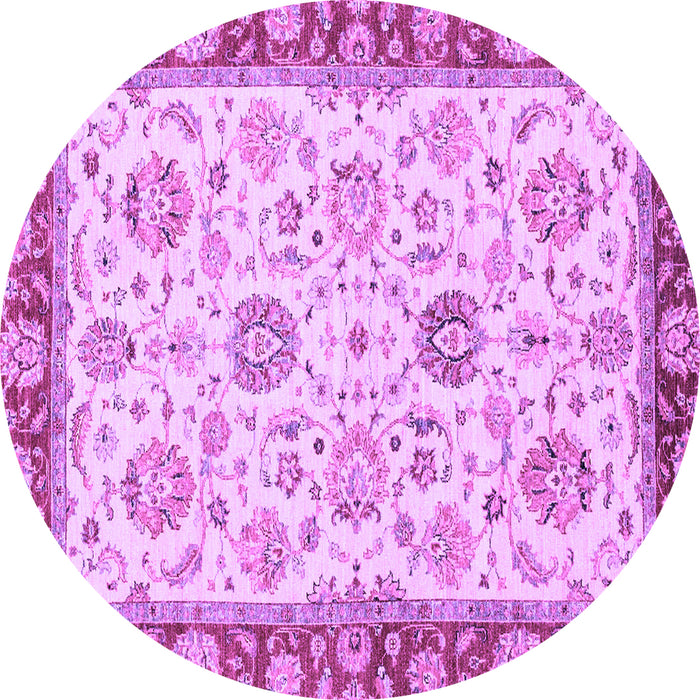 Round Oriental Purple Modern Rug, abs2407pur