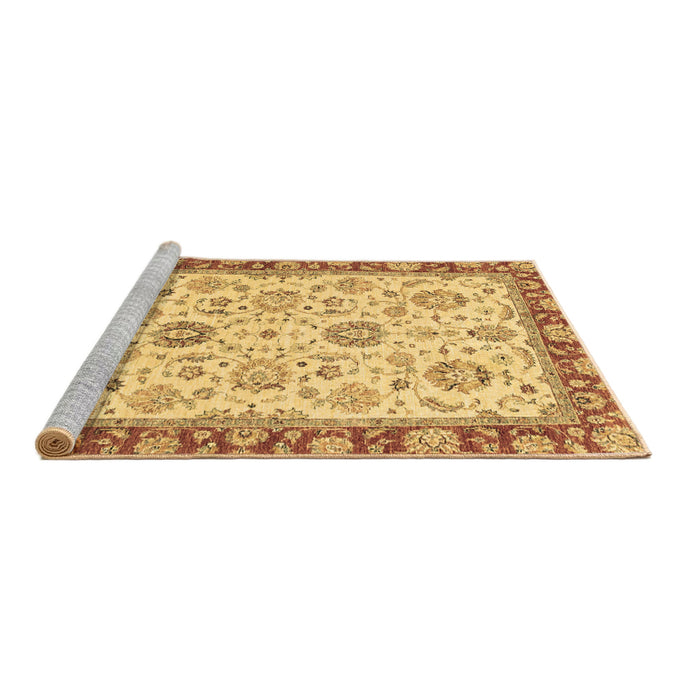 Sideview of Machine Washable Oriental Brown Modern Rug, wshabs2407brn