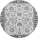 Round Oriental Gray Modern Rug, abs2407gry