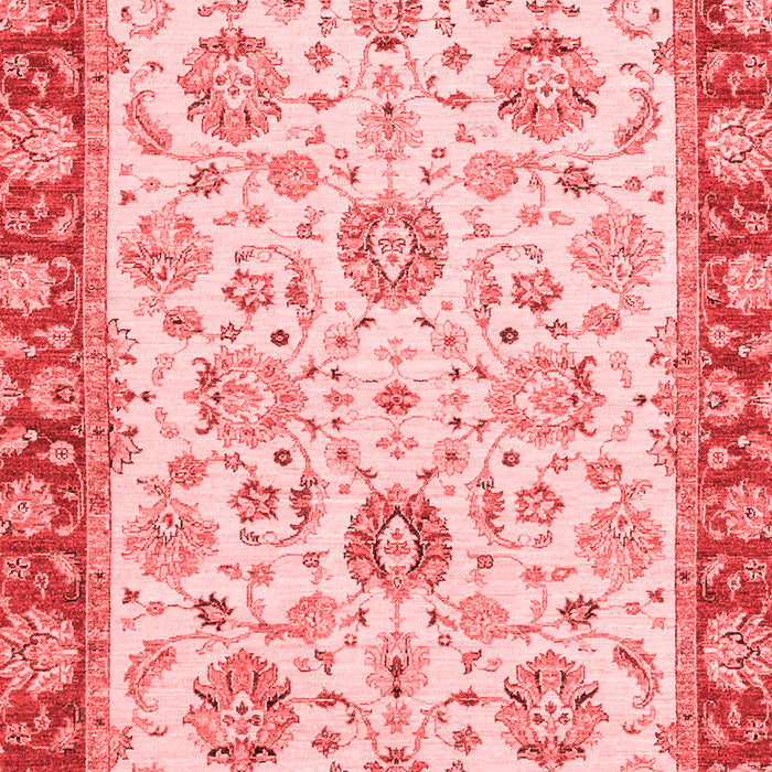 Machine Washable Oriental Red Modern Rug, wshabs2407red
