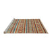 Sideview of Machine Washable Abstract Chestnut Red Rug, wshabs2408