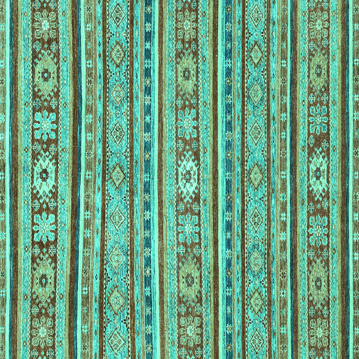 Square Machine Washable Oriental Turquoise Modern Area Rugs, wshabs2408turq