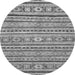 Round Oriental Gray Modern Rug, abs2408gry