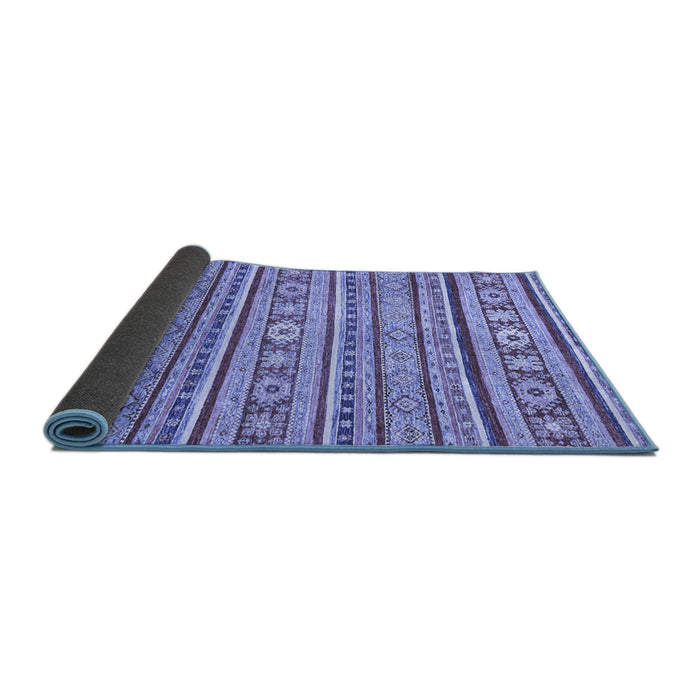 Sideview of Oriental Blue Modern Rug, abs2408blu