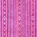 Square Machine Washable Oriental Pink Modern Rug, wshabs2408pnk