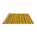 Sideview of Machine Washable Oriental Yellow Modern Rug, wshabs2408yw