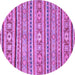 Round Oriental Purple Modern Rug, abs2408pur