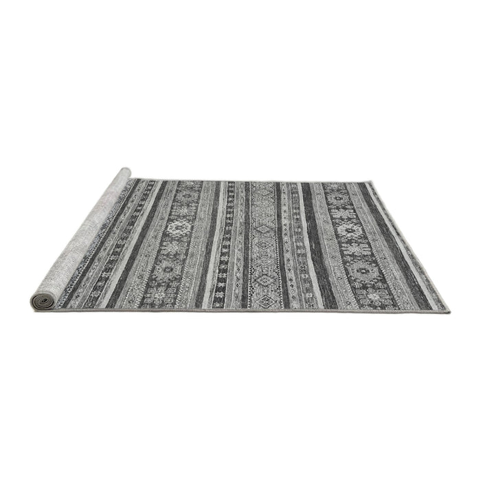 Sideview of Machine Washable Oriental Gray Modern Rug, wshabs2408gry